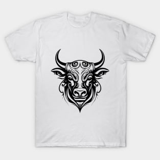 Taurus Bull Tribal Design T-Shirt